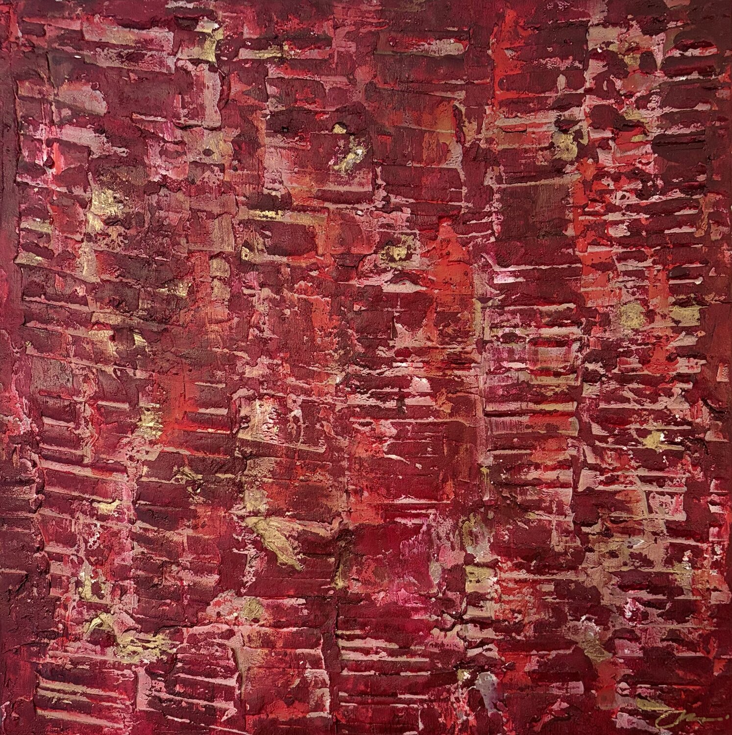 Red district Nathalie Van Helshoecht Original painting for sale