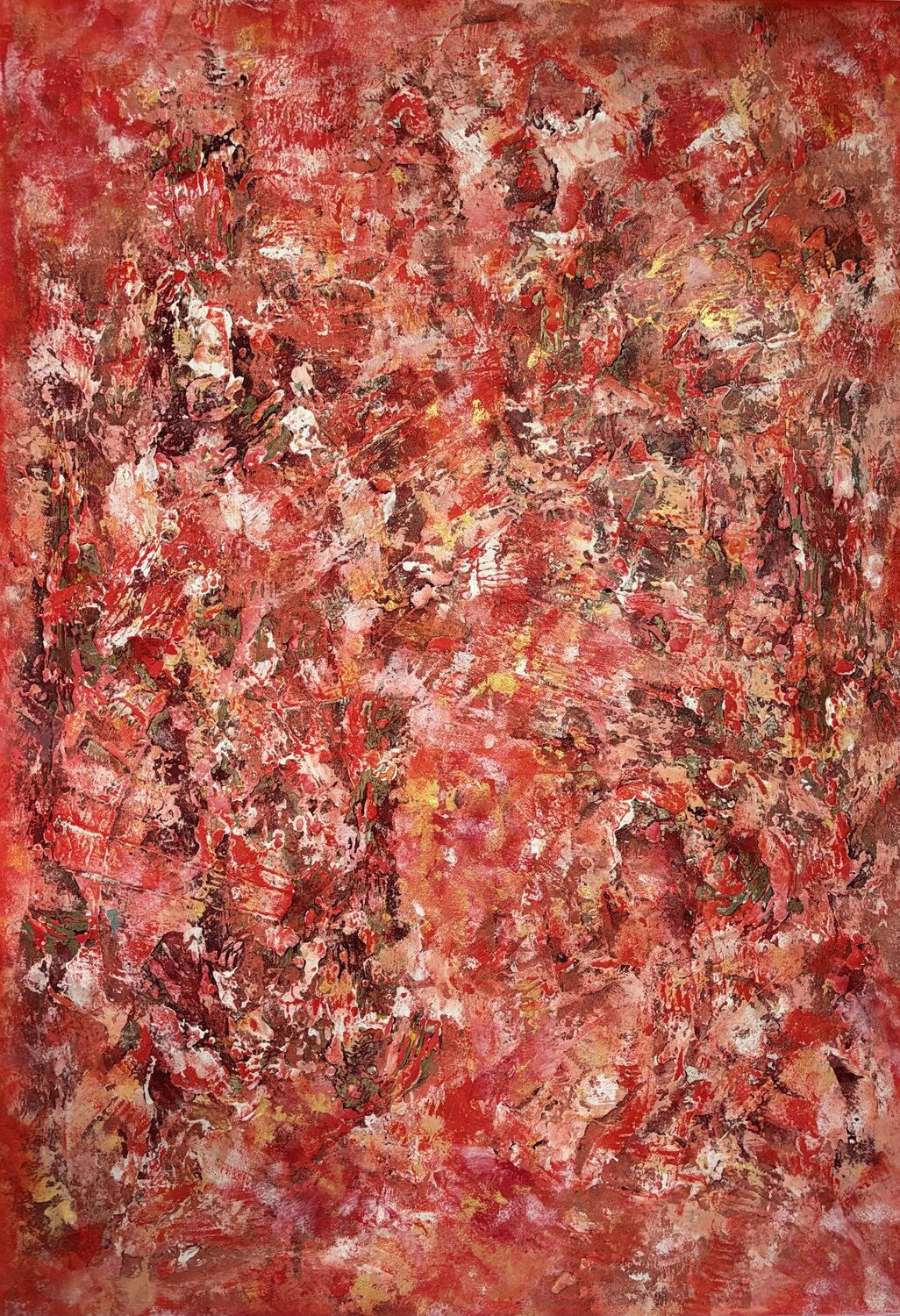 Cherry blossom Nathalie Van Helshoecht Original painting for sale