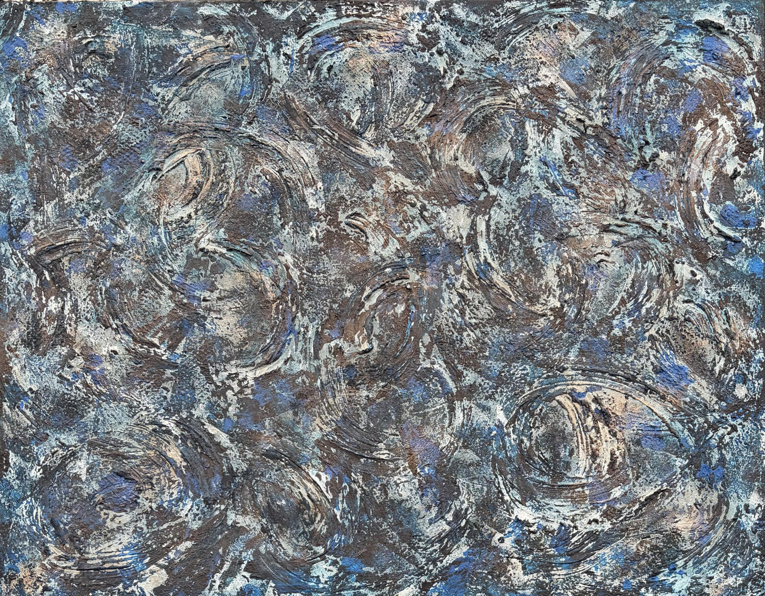 Le cercle secret des nébuleuses Nathalie Van Helshoecht Original painting for sale