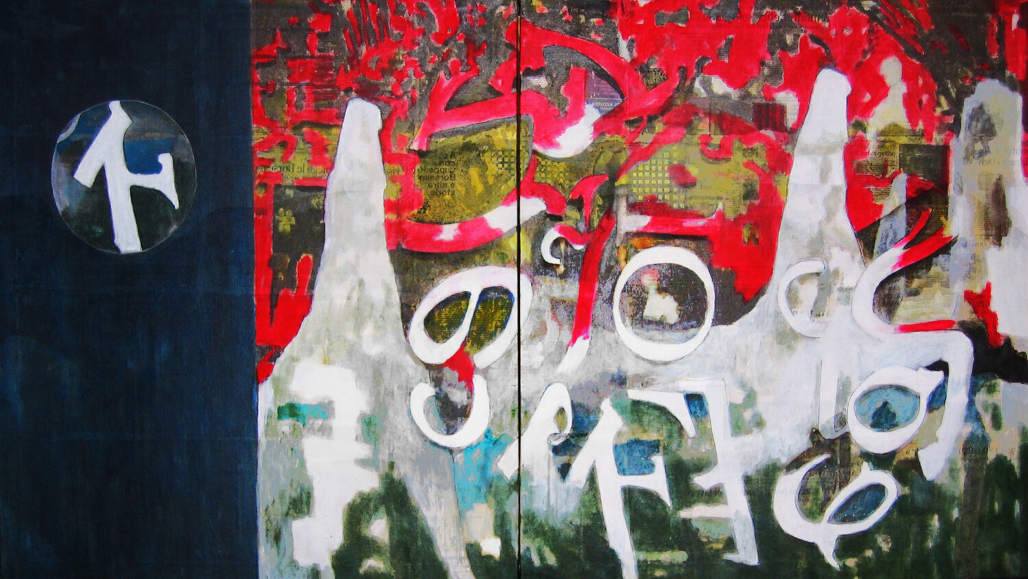 La cavalcata delle lettere Giorgio Mazzurega Original painting for sale