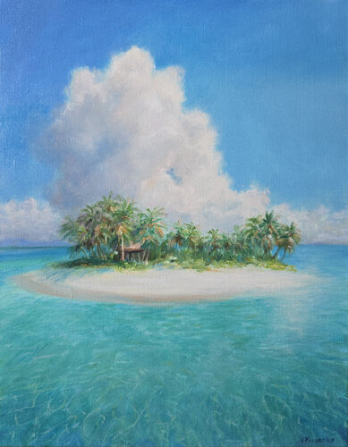 Tropical Paradise by Olen Kuzenko, Painting for Sale on Select