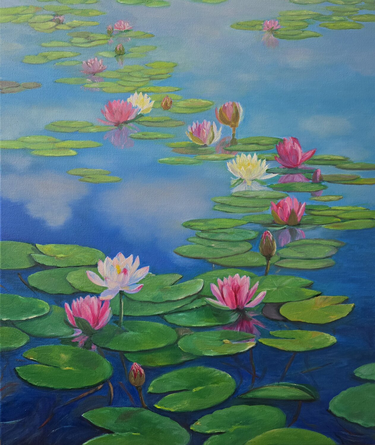 Mirrored Morning Olen Kuzenko Original painting for sale