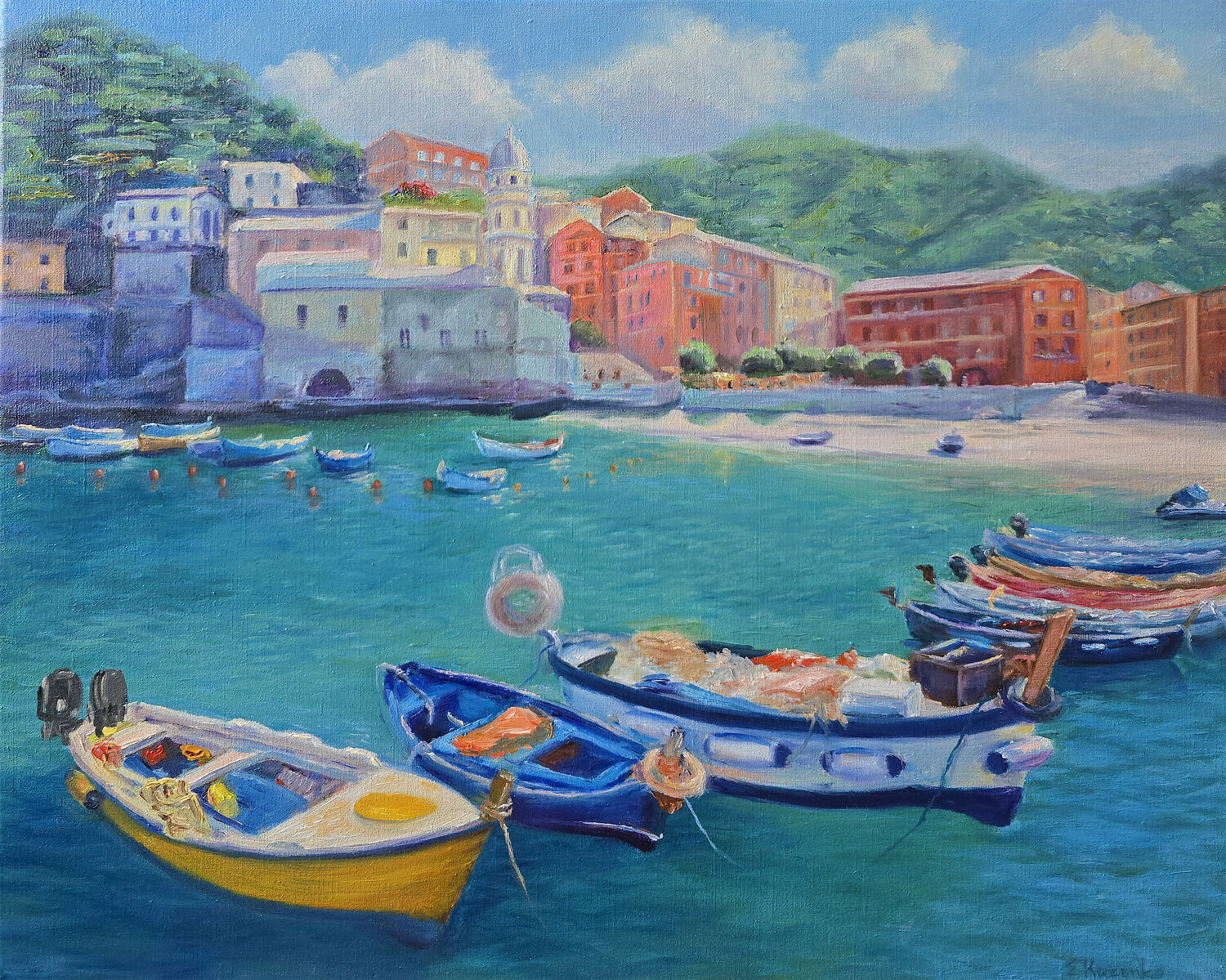 Morning in Vernazza. Olen Kuzenko Original painting for sale