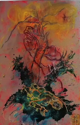 Icara et dédal - Le soleil by Adélaïde Andreu Leferme, Painting for Sale on Select