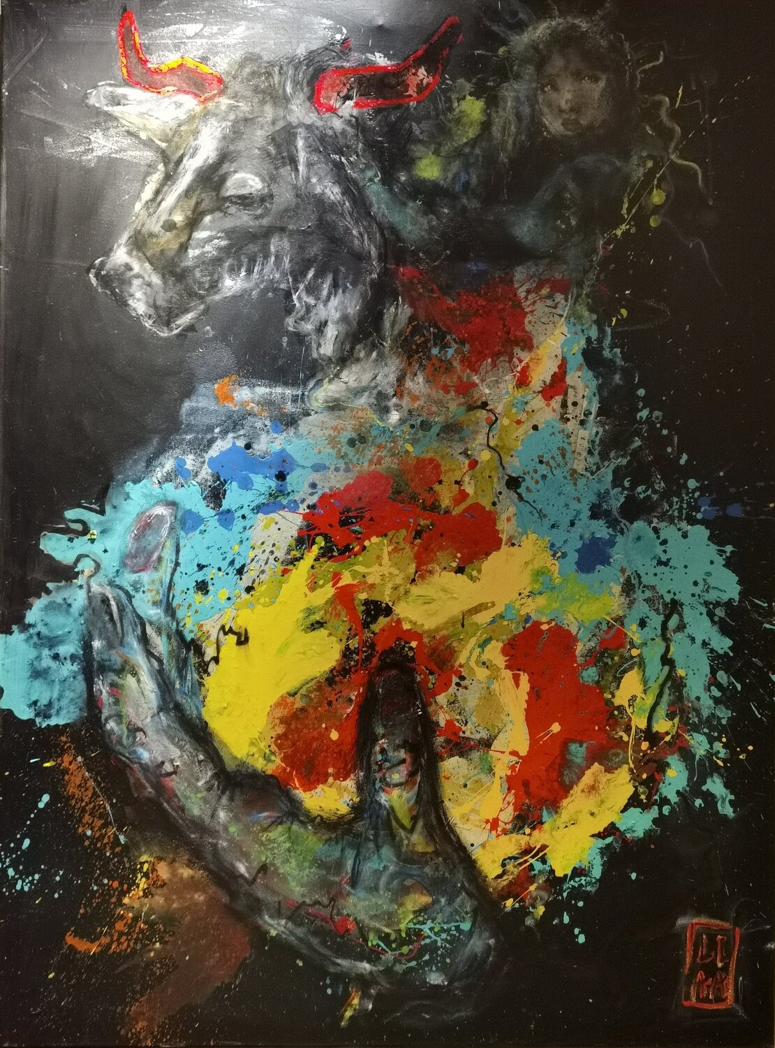 Hommage Klimt - Woman - Europe Adélaïde Andreu Leferme Original painting for sale