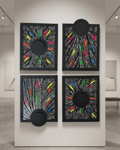 ► 𝐐𝐮𝐚𝐝𝐫𝐢𝐩𝐭𝐲𝐪𝐮𝐞 - 𝐋𝐚̂𝐜𝐡𝐞𝐫 𝐝𝐞 𝐛𝐚𝐥𝐥𝐨𝐧𝐬 by Wendie de Kandiss, Sculpture for Sale on Select