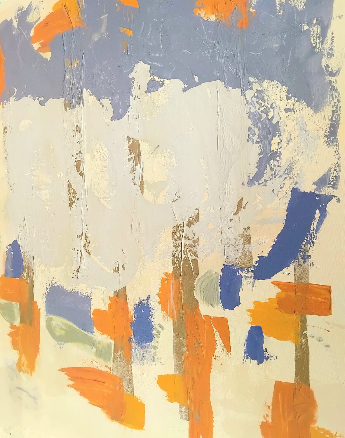 Golden vibes Hanne Giacobbe Helleberg Original painting for sale