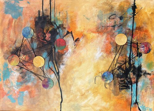 Threads of Connection by Anna Antonini, Painting for Sale on Select