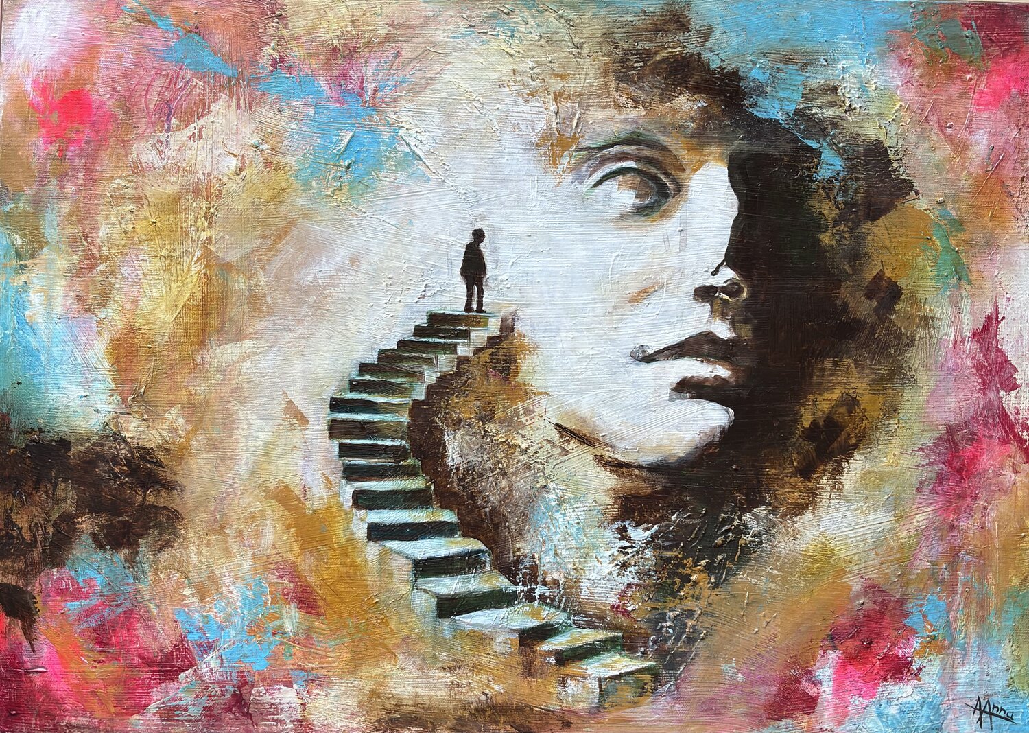 La Soglia Silenziosa Anna Antonini Original painting for sale