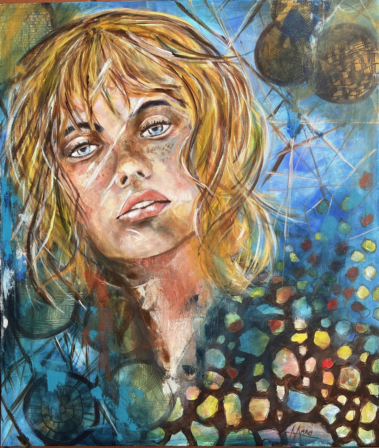 Between Worlds Anna Antonini Originalgemälde zu verkaufen