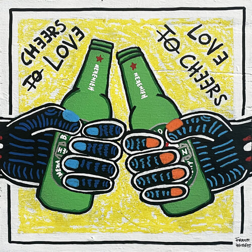 CHEERS TO LOVE / LOVE TO CHEERS (Heineken Bottle) by Frank Willems, Painting for Sale on Select