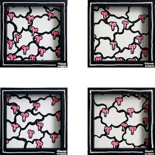 COUNTING SHEEP – Small - Set of 4 - Black by Frank Willems, Painting for Sale on Select
