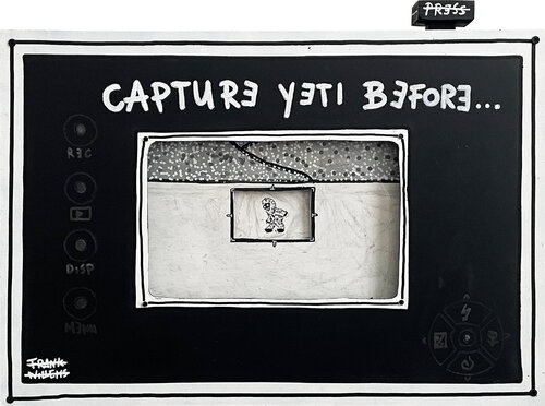 CAPTURE YETI BEFORE YOU MISS YOUR CHANCE by Frank Willems, Painting for Sale on Select