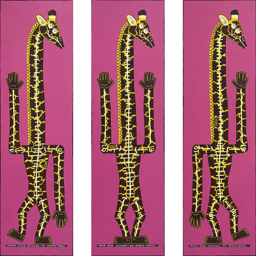 MOVE YOUR SECONDS OF FAME AWAY – PINK set – XXL by Frank Willems, Painting for Sale on Select