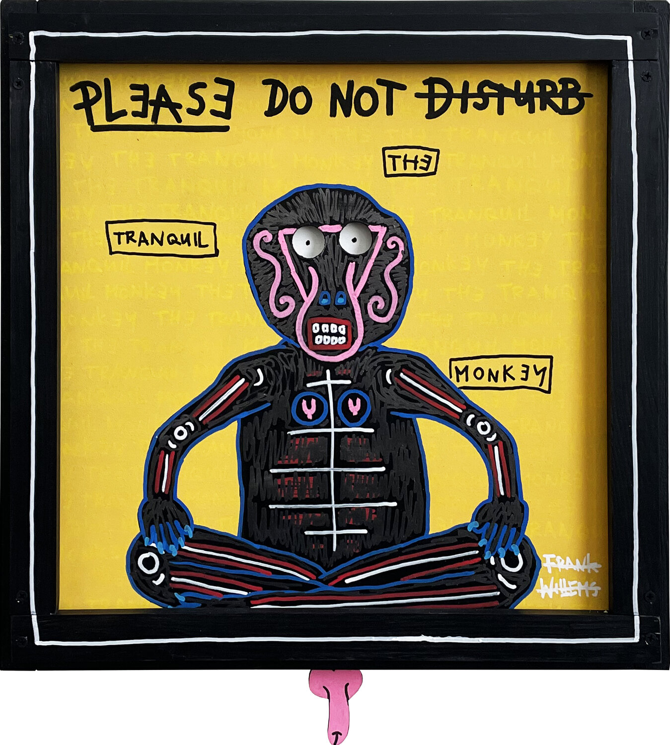 TRANQUIL MONKEY #5 Frank Willems Original painting for sale