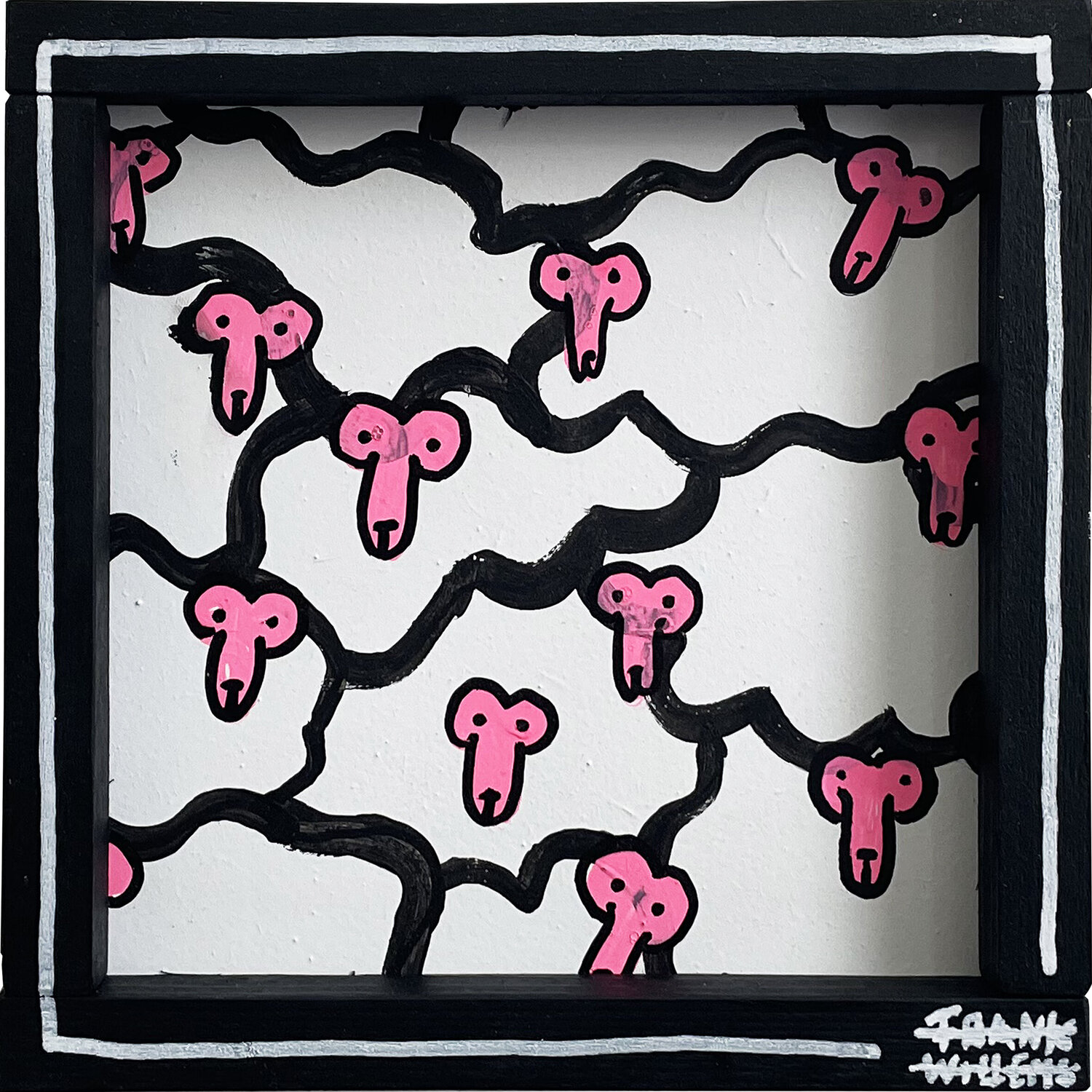 COUNTING SHEEP #3 – Small Frank Willems Original painting for sale
