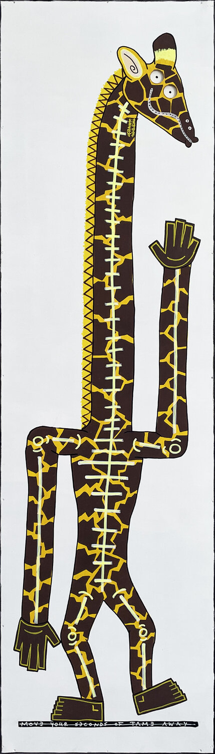 MOVE YOUR SECONDS OF FAME AWAY – WHITE #3 – XXL Frank Willems Original painting for sale