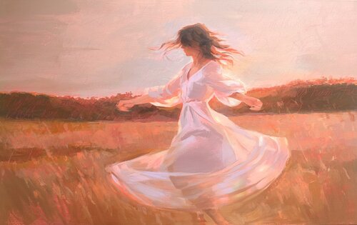 Where the Heart Turns Free by Nicole S. Pousset, Painting for Sale on Select