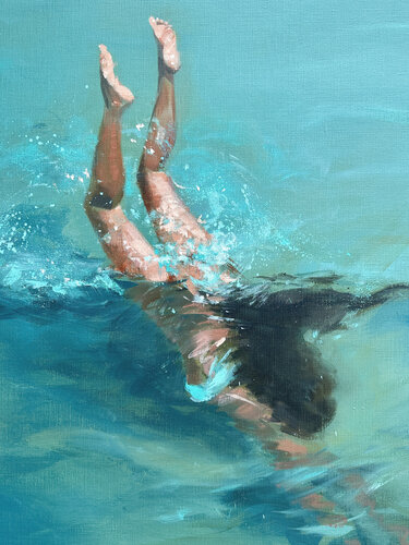 Dive in to tranquility by Nicole S. Pousset, Painting for Sale on Select