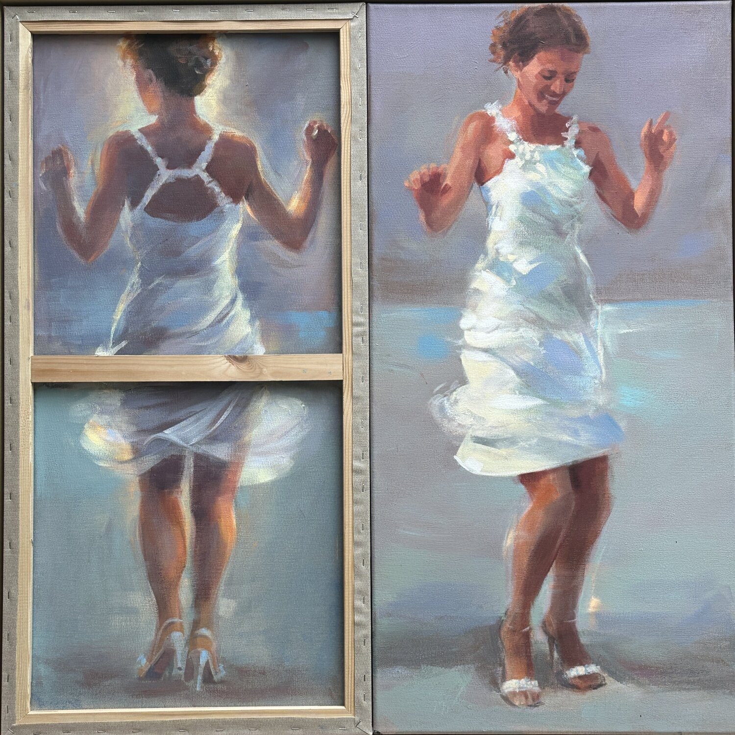 To much joy for one side  :-) Nicole S. Pousset Original painting for sale