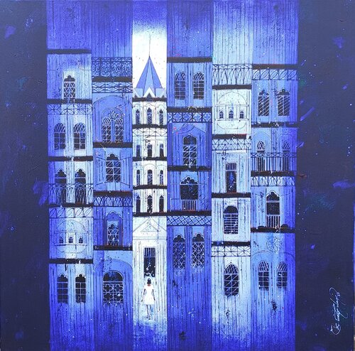 Alone by Suresh Gulage, Painting for Sale on Select