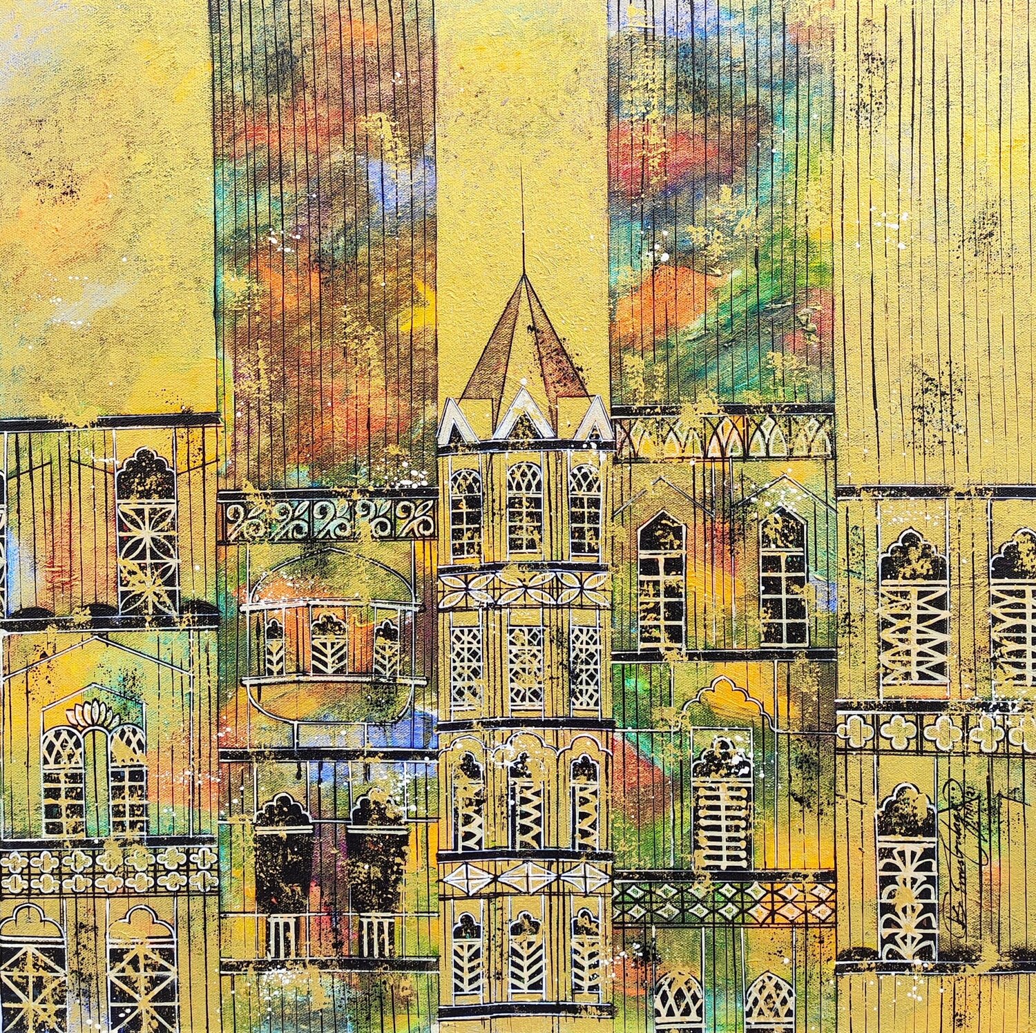 Old Is Gold Suresh Gulage Original painting for sale