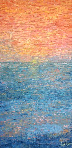 Twilight Calm. Sunset by Galina Vasiljeva, Painting for Sale on Select
