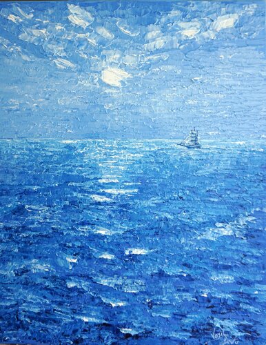 Blue Horizon by Galina Vasiljeva, Painting for Sale on Select