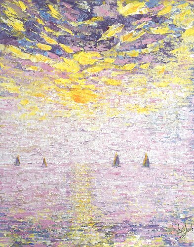 Sailing Into the Light by Galina Vasiljeva, Painting for Sale on Select
