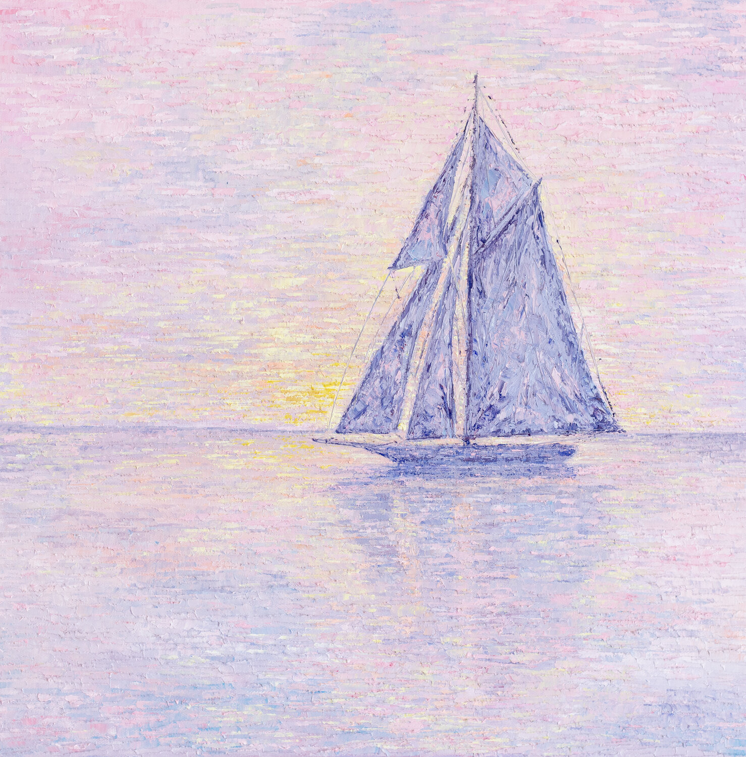 Dawning. The first light of day. Galina Vasiljeva Original painting for sale