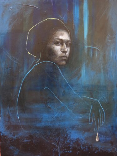 La goutte d'eau III by Sandra Quintin, Painting for Sale on Select