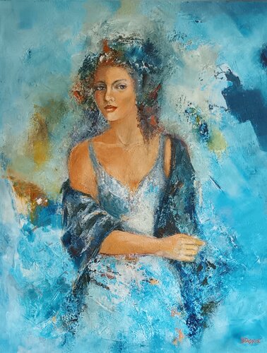 REVE EN BLEU by Béatrice Desprat, Painting for Sale on Select