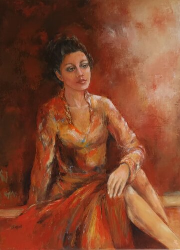 SOLITUDE by Béatrice Desprat, Painting for Sale on Select