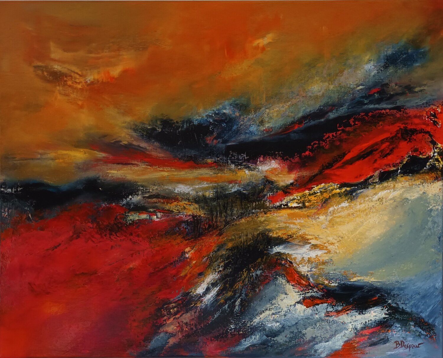 TERRE BRULEE Béatrice Desprat Original painting for sale