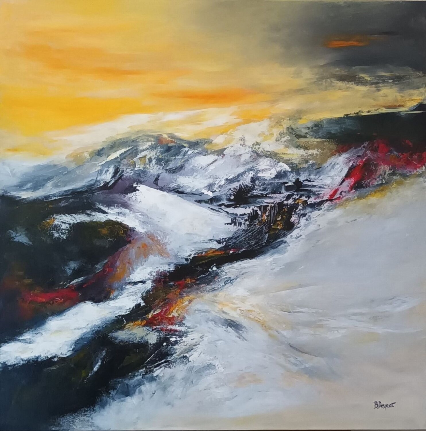 ENTRE OMBRES ET LUMIERE Béatrice Desprat Original painting for sale