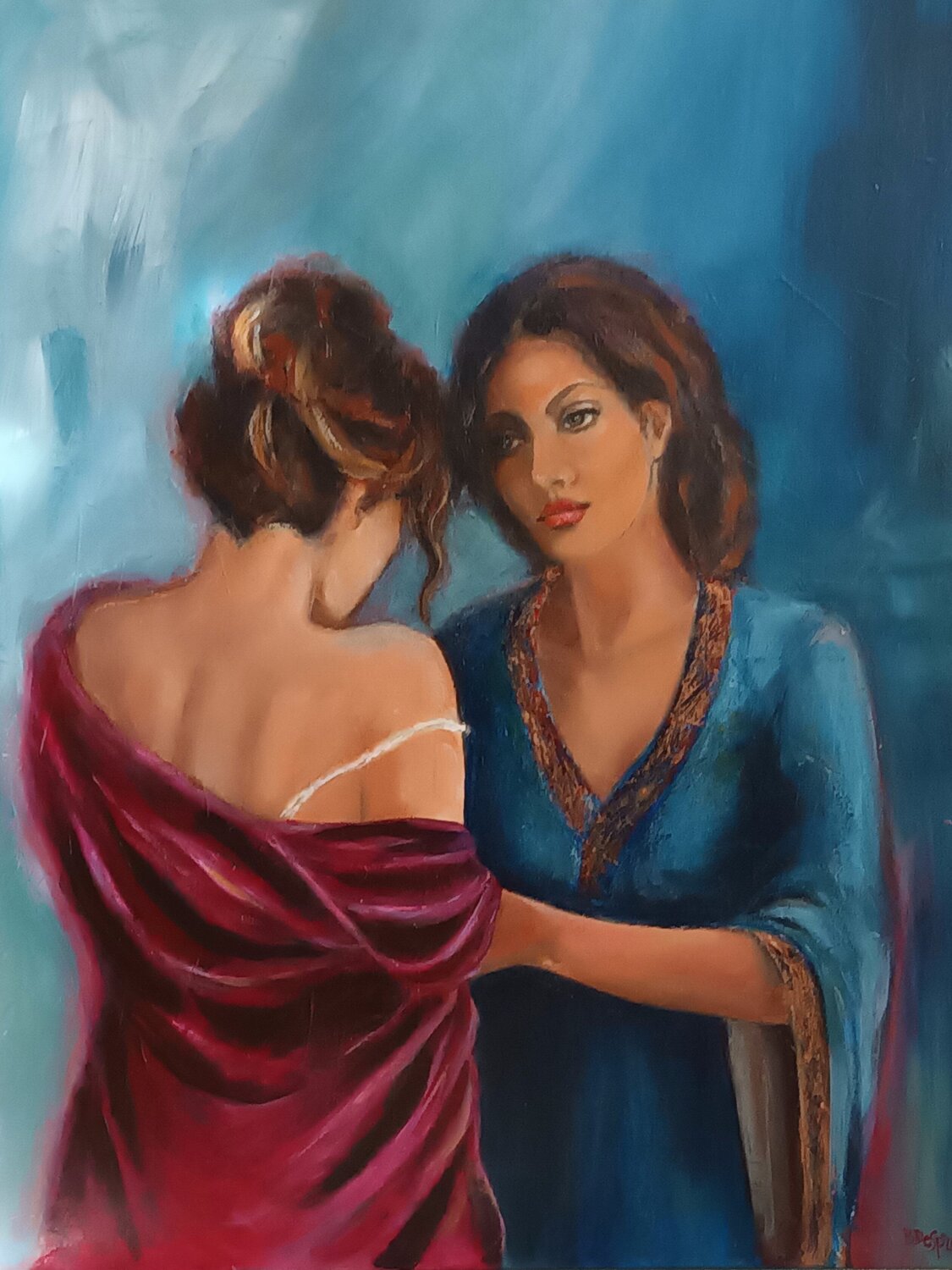 AMES CHAGRINES Béatrice Desprat Original painting for sale