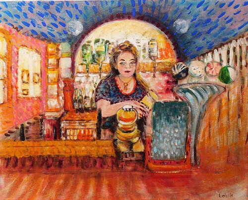 The Bar at the Hope by Nalan McCandless, Painting for Sale on Select
