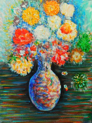 Flowerpot by Nalan McCandless, Painting for Sale on Select