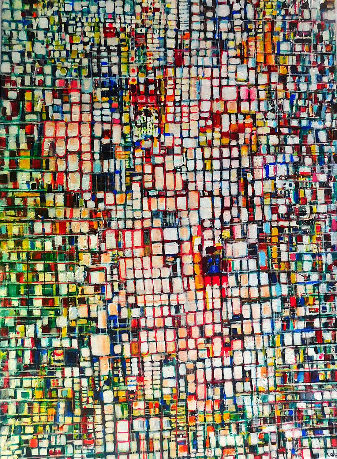 Aerial View Nalan McCandless Original painting for sale