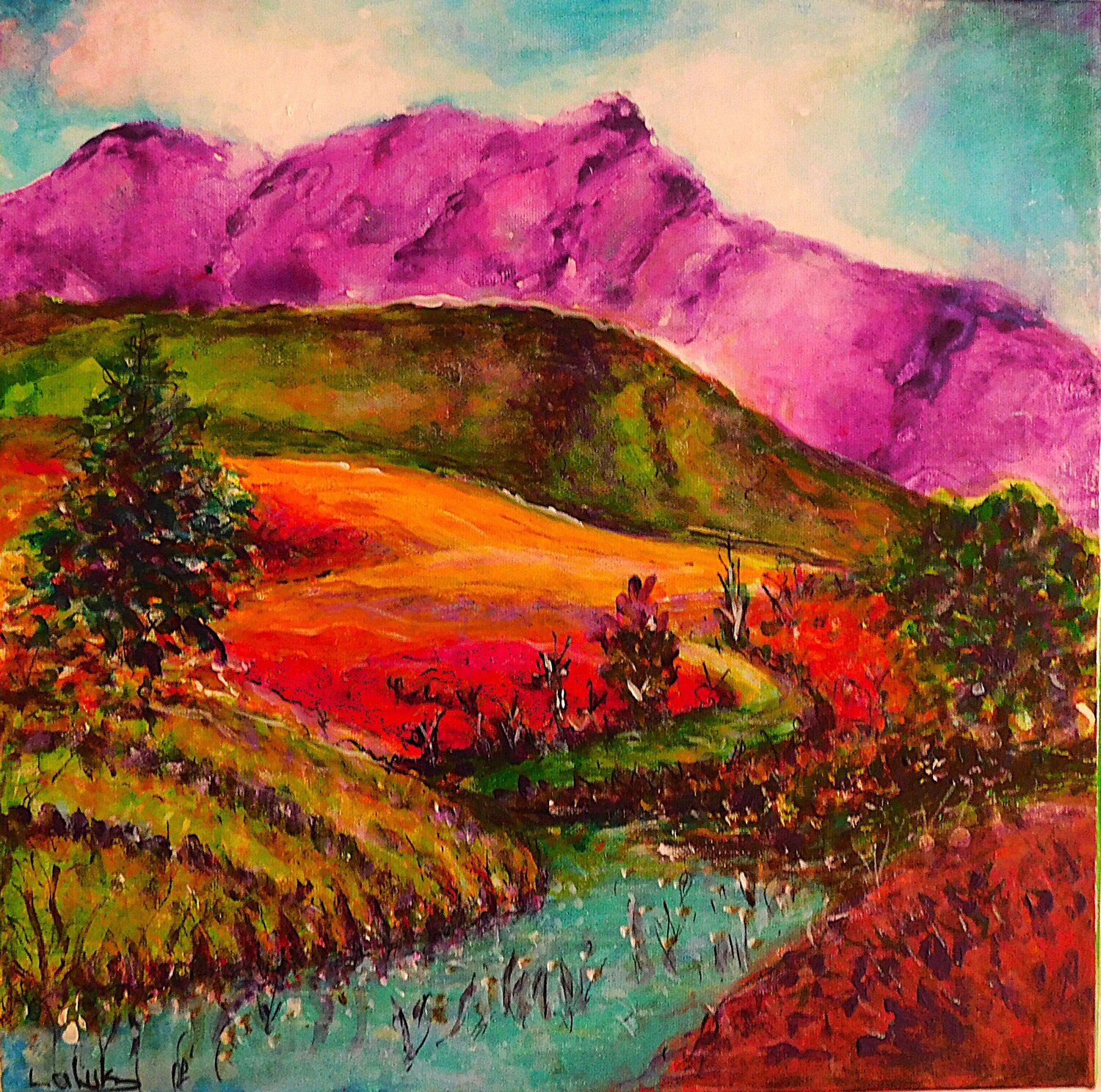 Purple Mountain Majesty Nalan McCandless Originalgemälde zu verkaufen