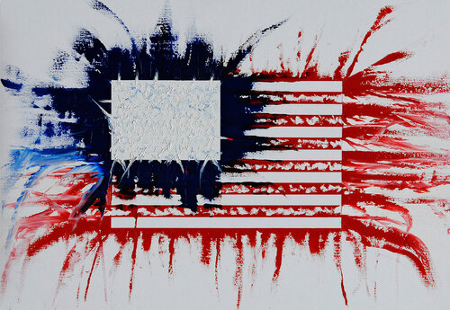 Sulla bandiera americana by Massimo Orsi, Painting for Sale on Select
