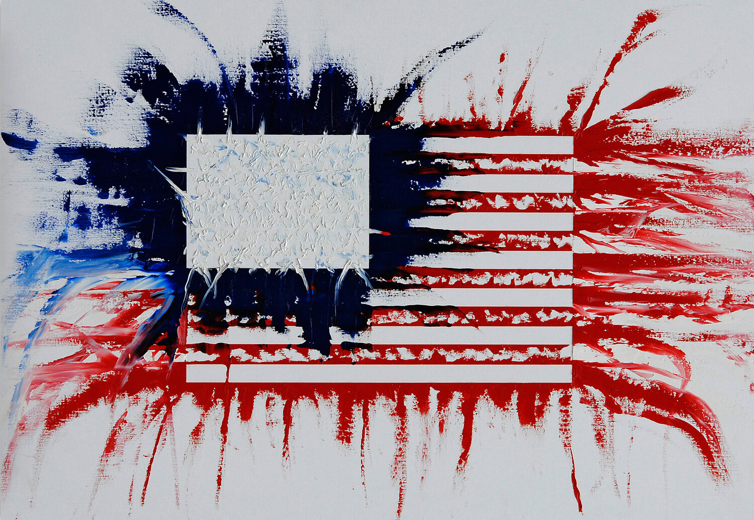 Sulla bandiera americana Massimo Orsi Original painting for sale