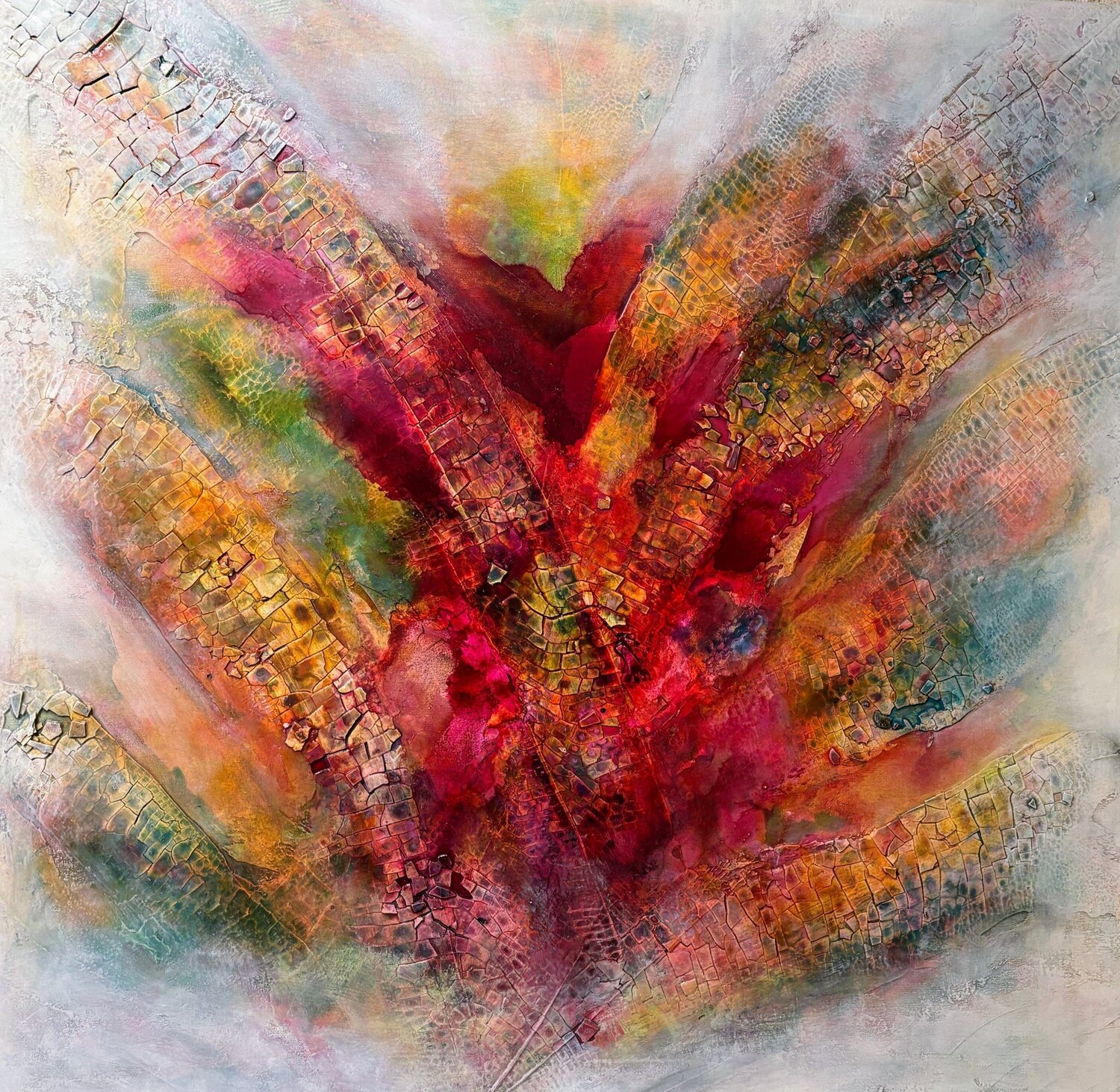 Wo das Leuchten beginnt / Donde empieza el resplandor Petra Maruschek Original painting for sale