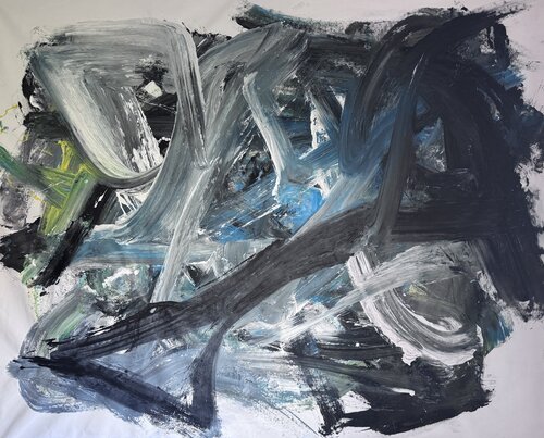 Kazuo Shiraga by Ilan Gonopolsky, Painting for Sale on Select