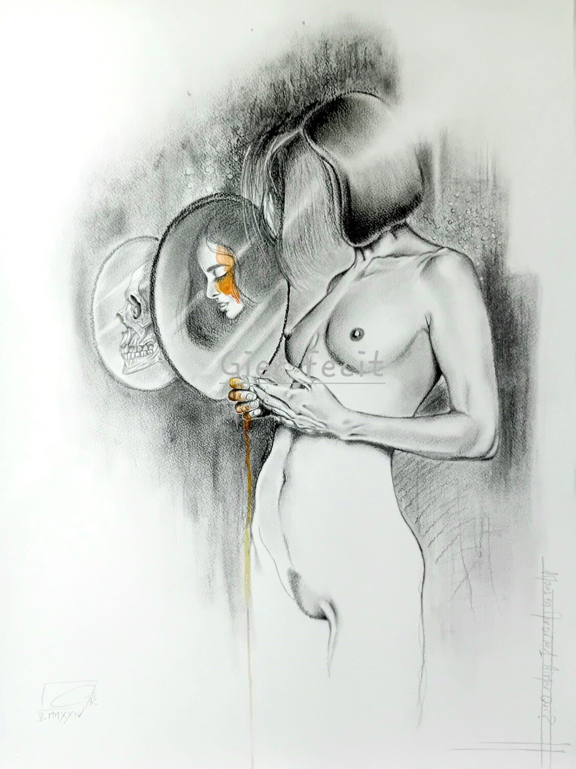 Amour en miroir. Aimer qui ? Gier Drawing for sale