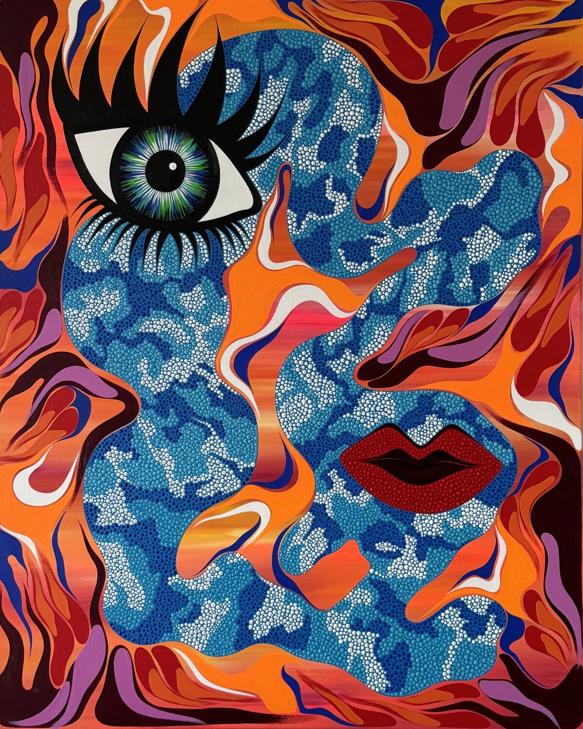 TRANSMISSION Jade Laurent Original painting for sale