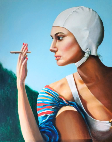 Between Breaths by Anna Brańska, Painting for Sale on Select