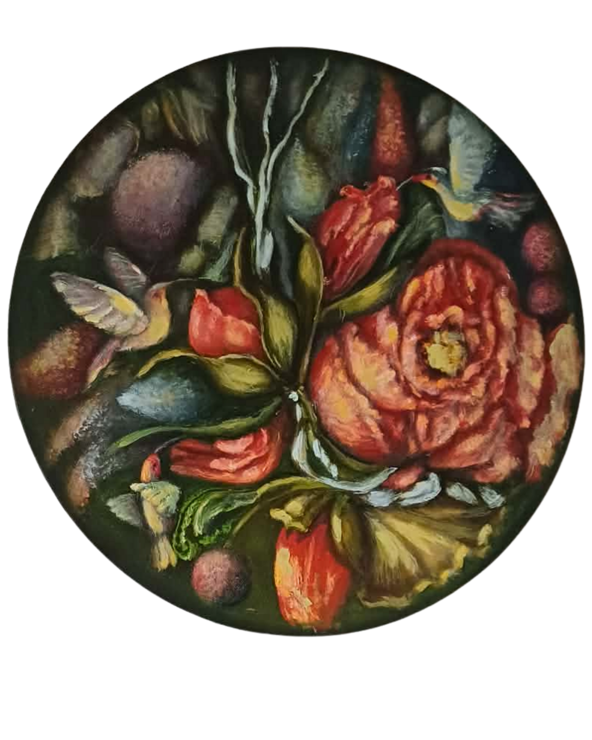 Colibers, Floral Series p.5 Anna Brańska Original painting for sale
