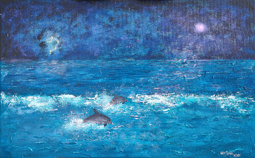 Luminaris – Hüter des Sternenwissens by Kathrin Richter, Painting for Sale on Select