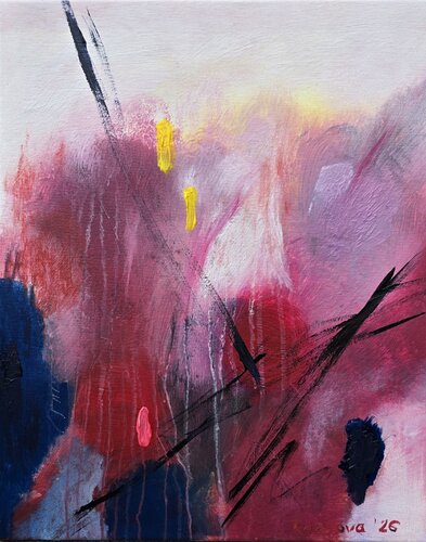 Interrupted (with poem at the back) by Monika Razkova, Painting for Sale on Select